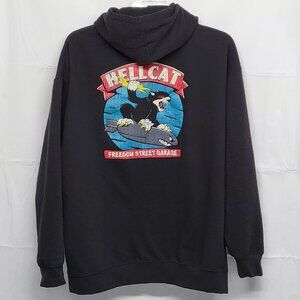 Hellcat Mens Hoodie Sweatshirt XXL Pullover Graphics FSG Freedom Street Garage
